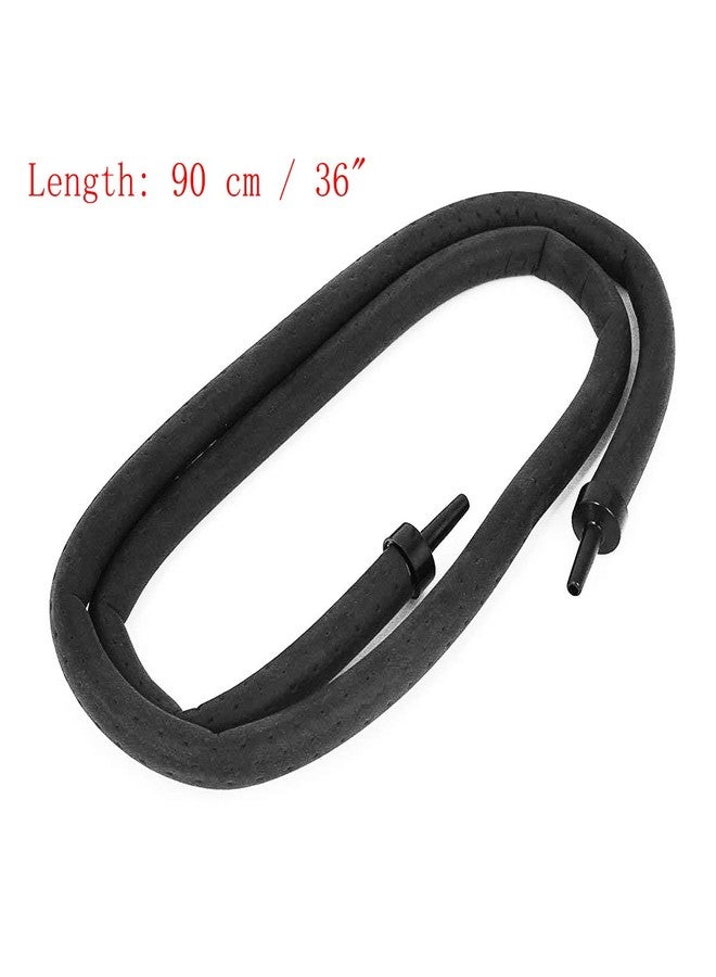 COMOK 10mm Diameter Rubber Tube Aquarium Air Curtain Bubble Air Diffuser Flexible Air Bubble Rubber Tube for Aquarium Fish Tank, Black, Long (90cm/36) - Image 2